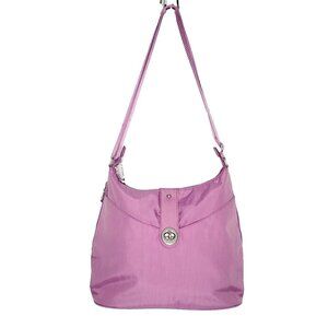 Baggallini Satchel Crossbody Bag Large Pink Purple Shoulder Laptop Bag Purse